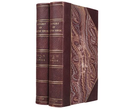 Bewick (Thomas). A History of British Birds, 2 volumes: Land Birds, 8th edition, Water Birds, 6th edition, royal paper editio