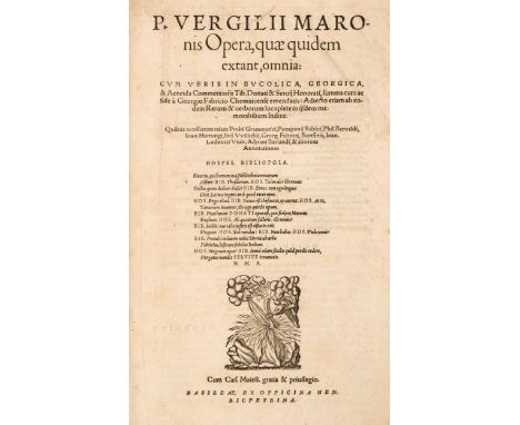 Virgilius Maro (Publius). Opera, quae quidem extant, omnia, Basel: Ex officina Henricpetrina, 1575, woodcut printer's device 