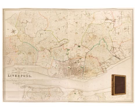 Liverpool. Bennison (Jonathan), A Map of the Town and Port of Liverpool with the Environs including Seacomb, Woodside, Birken