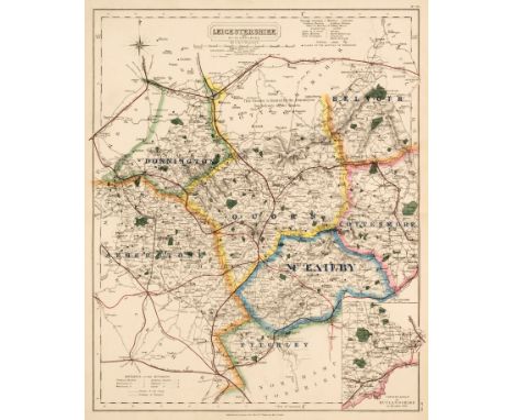 Walker (J. &amp; C., publishers). Hobson's Fox-Hunting Atlas containing separate Maps of every County in England and the thre