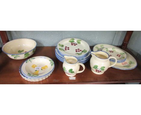 Collection of 18 pieces of Poole pottery 
