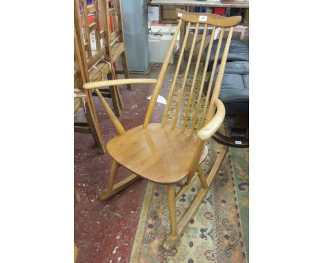 Blonde elm Ercol rocking chair 