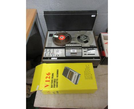 Grundig TK146 reel to reel tape recorder together with tape recorder in original box 