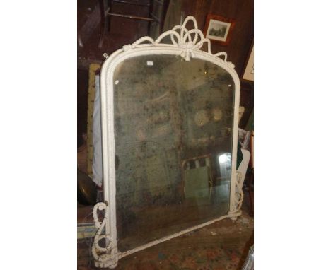 Victorian arch topper overmantle mirror