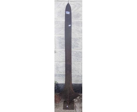 Triblal Art - African Lokele currency spear shaped blade on stand (apparently worth two wives!)
