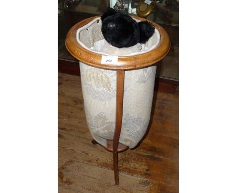 Light oak knitting/sewing basket including a sheep by Arlesford Craft Ltd