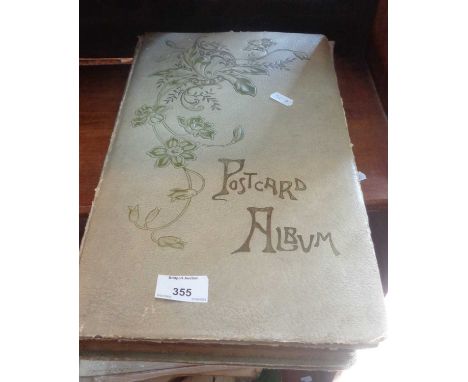 Postcard album featuring historical buildings and others