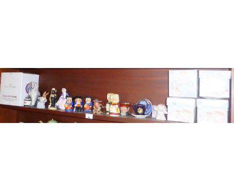 Royal Doulton Dulux Dog (boxed), Policeman Bunnykins, Royal Albert "Cottontail" Carltonware character 3 piece cruet, etc, wit