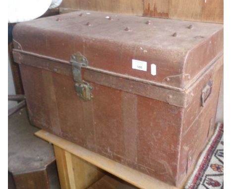 Victorian tin trunk