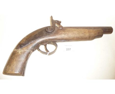 Old rustic percussion pistol (this item cannot be posted overseas)