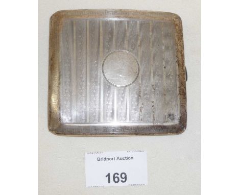Silver cigarette case, approx 96g 