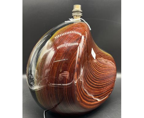 Christian Wallis Limited edition carved and lacquered table lamp. Signed in silver pen- Limited of 147/1000. [34x38x20cm] 