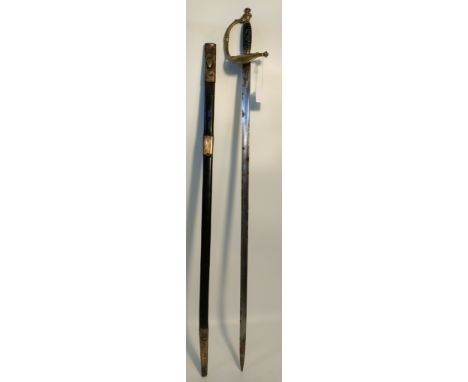 Antique military officers dress sword with scabbard. [96cm length] 