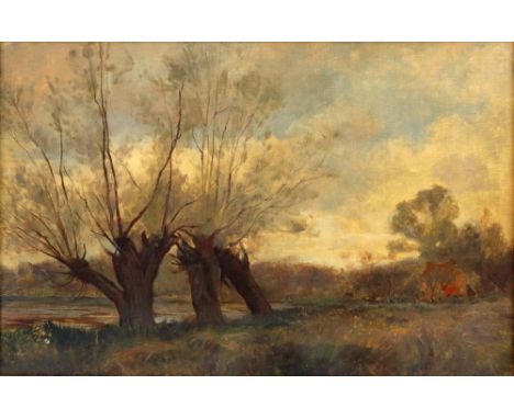 John R Dunning (British, fl. 1892-1914), A Cloudy Day, Spring Time, inscribed 'J R Dunning, 1896, A Cloudy Day, Springtime, *