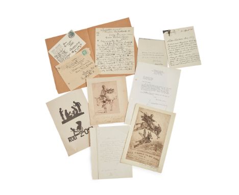 Letters from European artists and art historians including Millais, John Everett ALS, 2pp., page dimensions c.20.5 x 13cm, ad