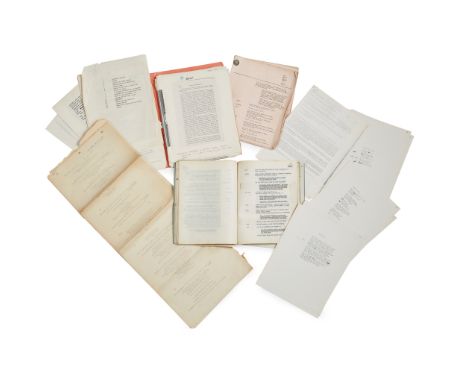 Literary Ephemera including Wieners, John Selected Poems. 85 typed and corrected pages, publisher's 'setting copy'; Fowles, J