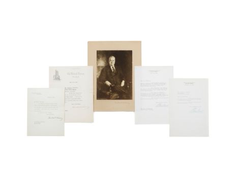 Hoover, Herbert A collection of typed letters, signed A collection of 36 typed letters from Herbert Hoover to George A. Zabri