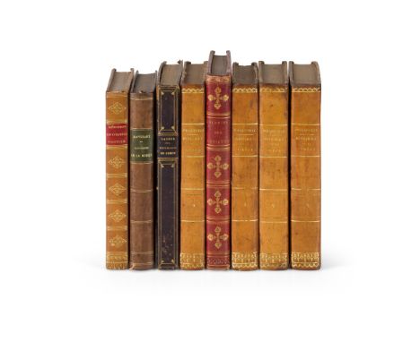 Greek Revolution and History, 8 French volumes comprising Mangeart, J. Souvenirs de la Morée. Paris, 1830. 8vo, folding plan,