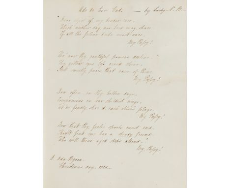 Ada Lovelace (née Byron) interest Commonplace Book, 1828 Commonplace book dated 1828, belonging to J.H. Stampe, entitled "Ext