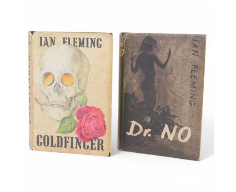 Fleming Ian: Dr. No first edition 1958, pub. Jonathan Cape London, with plain black cover and dustjacket, together with Goldf