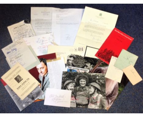 Theatre, Politics and Sport collection of letters , programmes, vintage and signature pieces includes household names such as