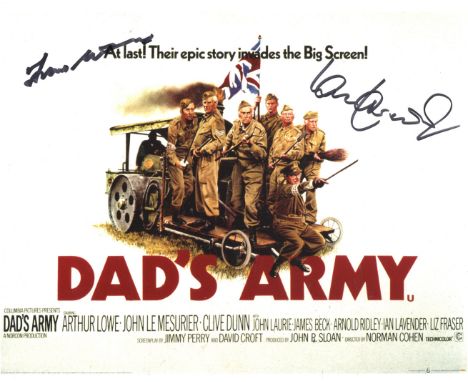 Dads Army. 8x10 photo signed by Frank Williams and Ian Lavender, both of whom starred in this long running and legendary come