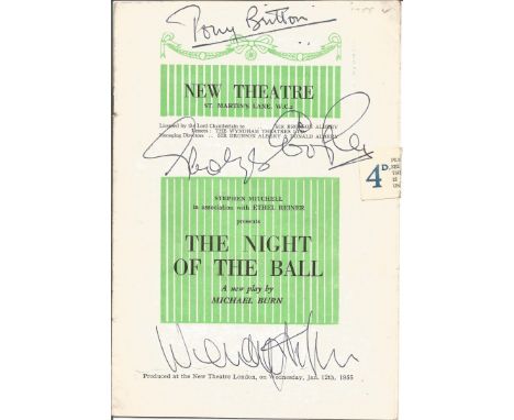 Theatre Vintage Programme New Theatre ST Martins Lane The Night of the Ball 1955 production signed on the cover by cast membe