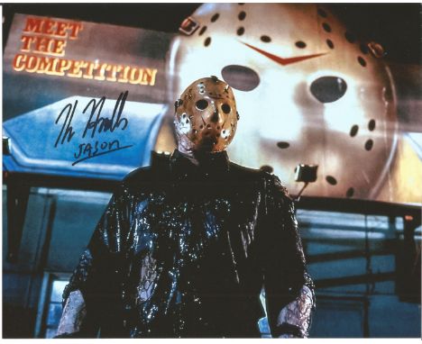 Kane Hodder Friday 13th hand signed 10x8 photo. This beautiful hand signed photo is signed by Kane Hodder who played Jason Vo