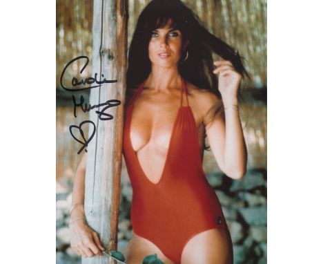 Bond girl. 8x10 photo from The Spy Who Loved Me signed by actress Caroline Munro. Good Condition. All autographs are genuine 