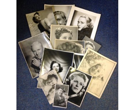 Stage and Screen collection 14, vintage black and white signed photos from actors and actress from the golden age of the movi