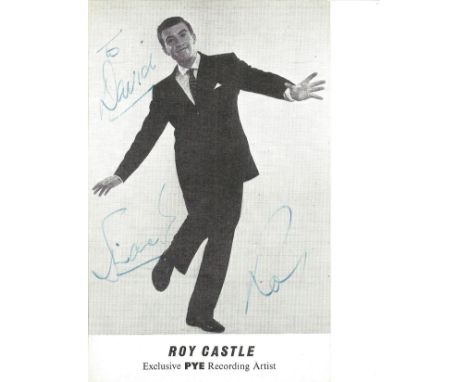 Roy Castle signed 6x4 black and white photo. 31 August 1932 - 2 September 1994 was an English dancer, singer, comedian, actor