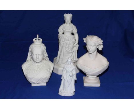 A commemorative bust celebrating Queen Victoria's Golden Jubilee 1897, maker's mark Turner &amp; Wood and is also signed RJM 