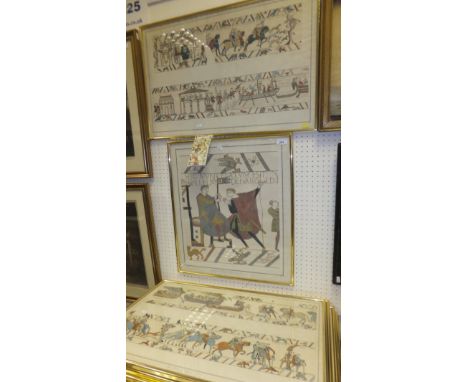 AFTER C.A. STOTHARD (After the 11th Century French original) "The Tapestry of Bayeux", coloured engravings by J. Basire, publ