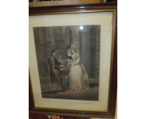 AFTER F WHEATLEY "Sweet China Oranges Sweet China", coloured print from The Cries of London Series, together with various oth