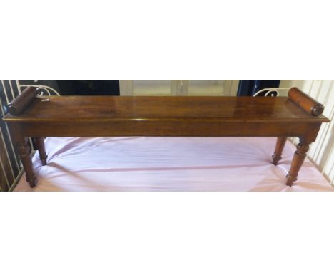 A cherrywood window seat in the Victorian manner CONDITION REPORTS Width approx. 166 cm, depth approx. 33 cm, height includin