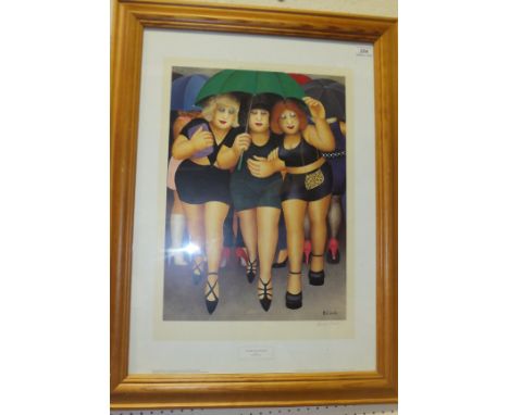 AFTER BERYL COOK "Clubbing in the Rain", colour print, limited edition of 650, signed by the artist in pencil lower right CON