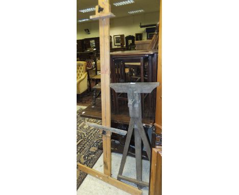 A Windsor & Newton artist's easel and one other vintage artist's easel