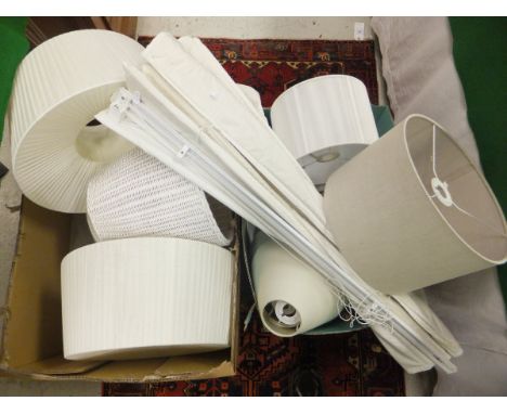 Two  boxes of assorted cream ground light shades
