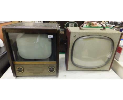 An Ekco walnut cased Ekco vision type T326 television and a Pam vintage television CONDITION REPORTS Sizes approx 43 x 43 x 4