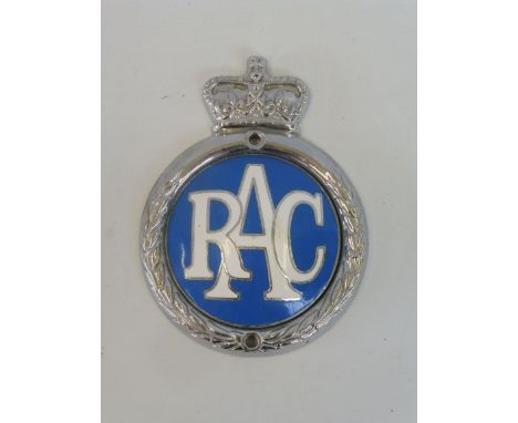 An RAC Associate type 2 chrome plated brass and enamel badge circa 1960-73.