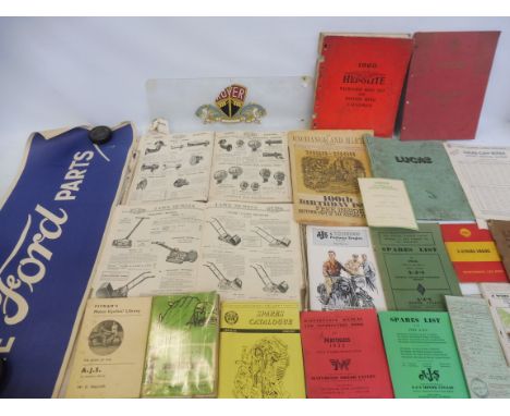 A box of mixed ephemera including a General Catalogue for 1935 from the East London Rubber Co Ltd, various Lucas publications