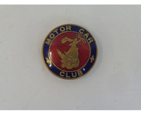 A rare Motor Car Club enamel lapel badge by Collins of London. 