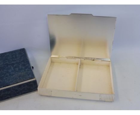 A Joseph Lucas Ltd metal case in a presentation box, for cigars/cigarettes etc.