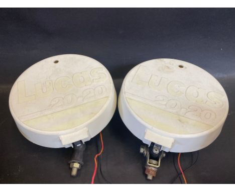 A rare pair of Lucas 20/20 spot/headlamps.