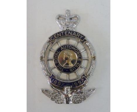 A boxed Royal Automobile Club Centenary  badge, full member type 1.