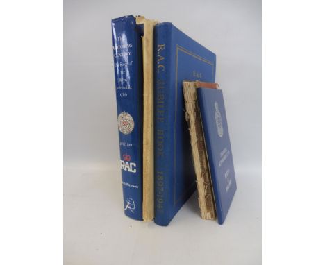A Royal Irish Automobile Club Official Handbook, 1935-36, The Jubilee Book of the RAC 1947 and three further volumes. 