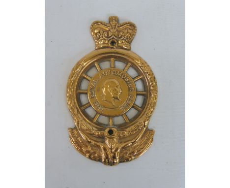 A Royal Automobile Club full member badge type 14, gold plated version. 