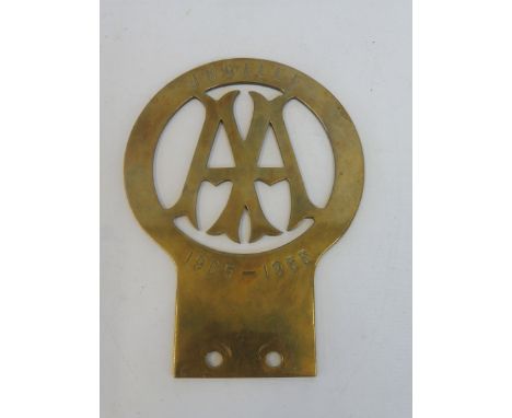 An AA 1955 Jubilee badge, limited to 250 copies issued to veteran members who took part in the Guards to Hastings run, March 