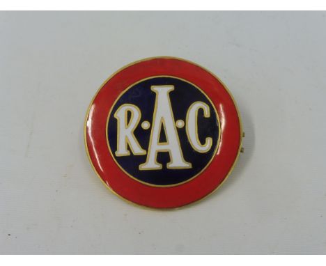 An RAC red and blue 'target' enamel lapel badge, stamped to verso: W.O. Lewis (Badges) Ltd Birmingham, in excellent condition