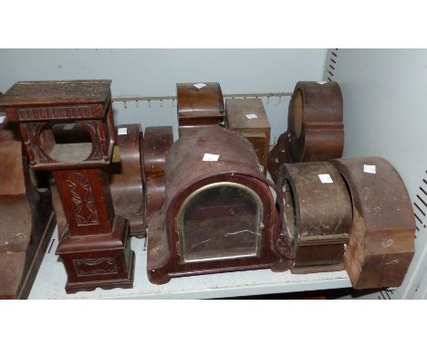 a large selection of clock cases for restoration